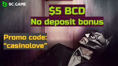 BC.Game Casino $5 BCD no deposit bonus with promo code for registration