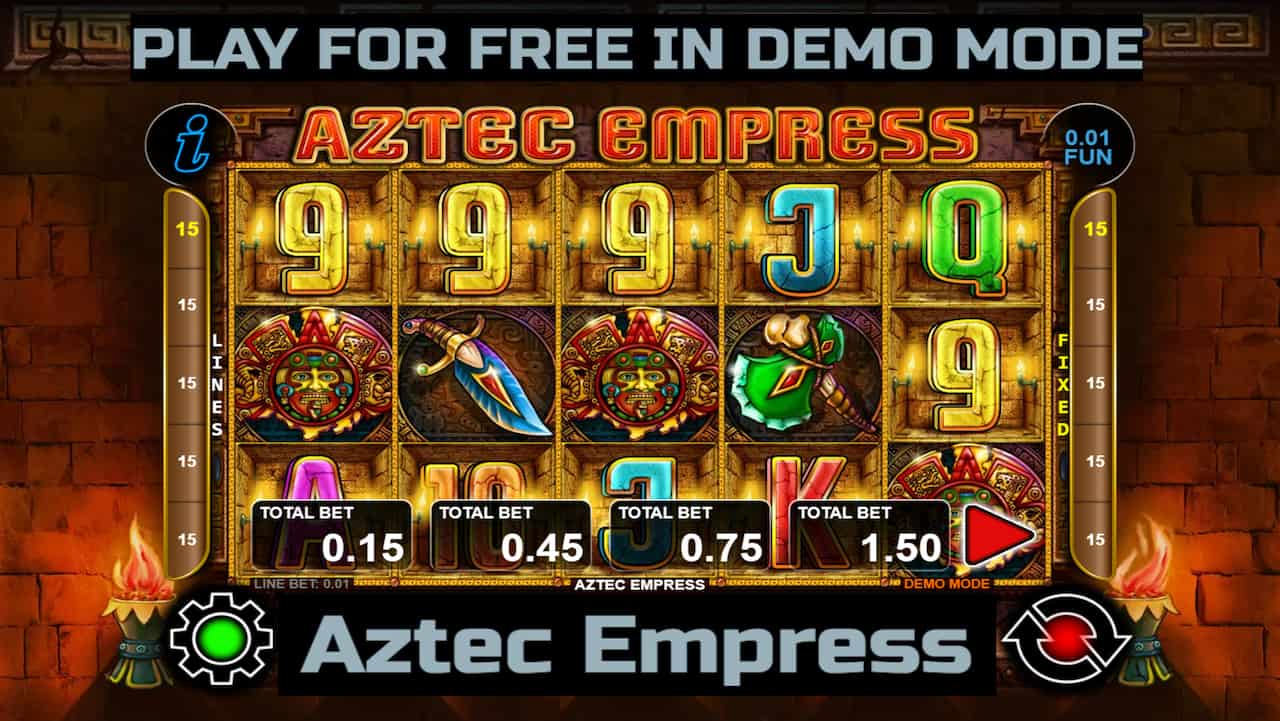 Aztec Empress slot game by CT Interactive. Play for free in demo mode.