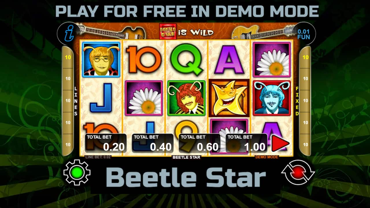 Beetle Star slot game by CT Interactive. Play for free in demo mode.