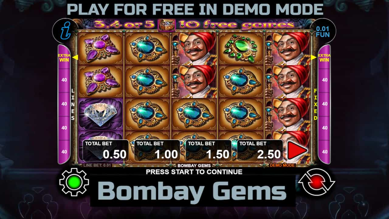 Bombay Gems slot game by CT Interactive. Play for free in demo mode.