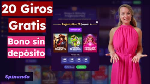 Spinando Casino 20 giros gratis sin depósito bono en tragamonedas BGaming