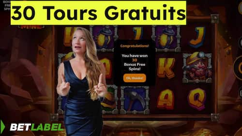 Betlabel Casino 30 tours gratuits sans dépôt bonus code
