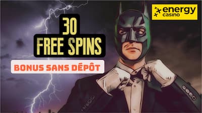 Energy Casino 30 tours gratuits sans dépôt avec le code promo