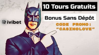 Ivibet Casino 10 tours gratuits sans dépôt avec le code promo