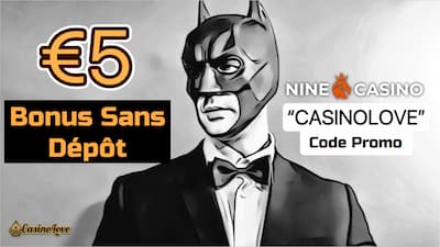 Nine Casino bonus de 5€ sans dépôt et code promo