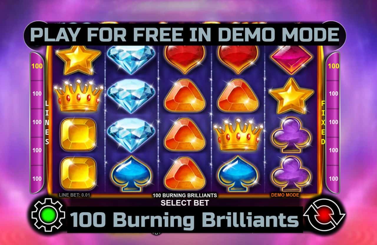 100 Burning Brilliants slot game by CT Interactive. Play for free in demo mode.