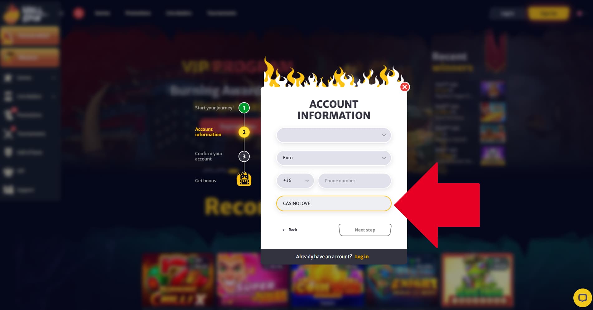 Enter the CASINOLOVE promo code at Hellspin Casino to get no deposit bonus of 30 free spins