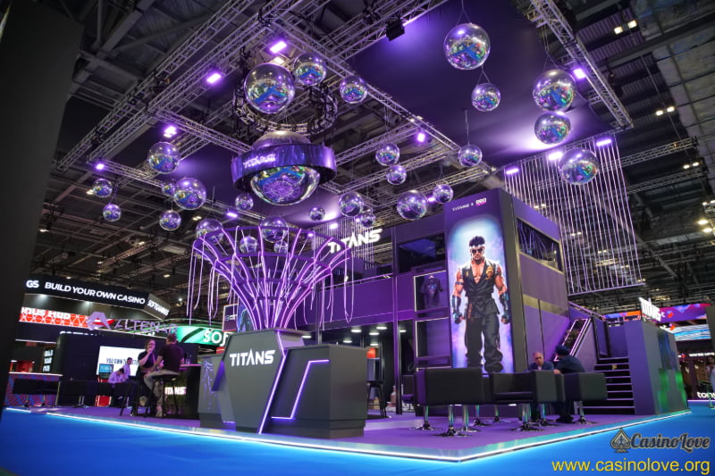 Exhibition stand and lighting at iGB L!VE London 2026, photographed by CasinoLove