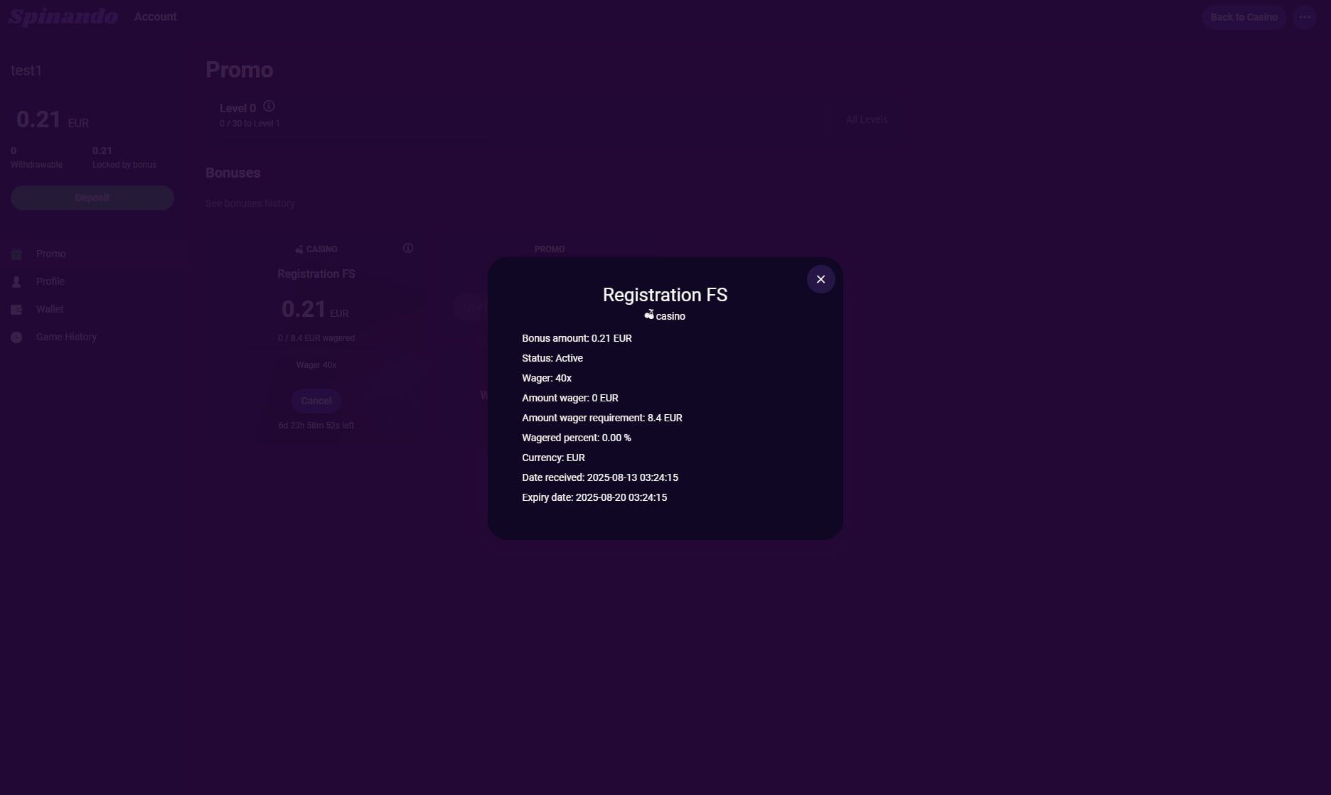 Read the terms of the bonus and monitor the wagering requirement.