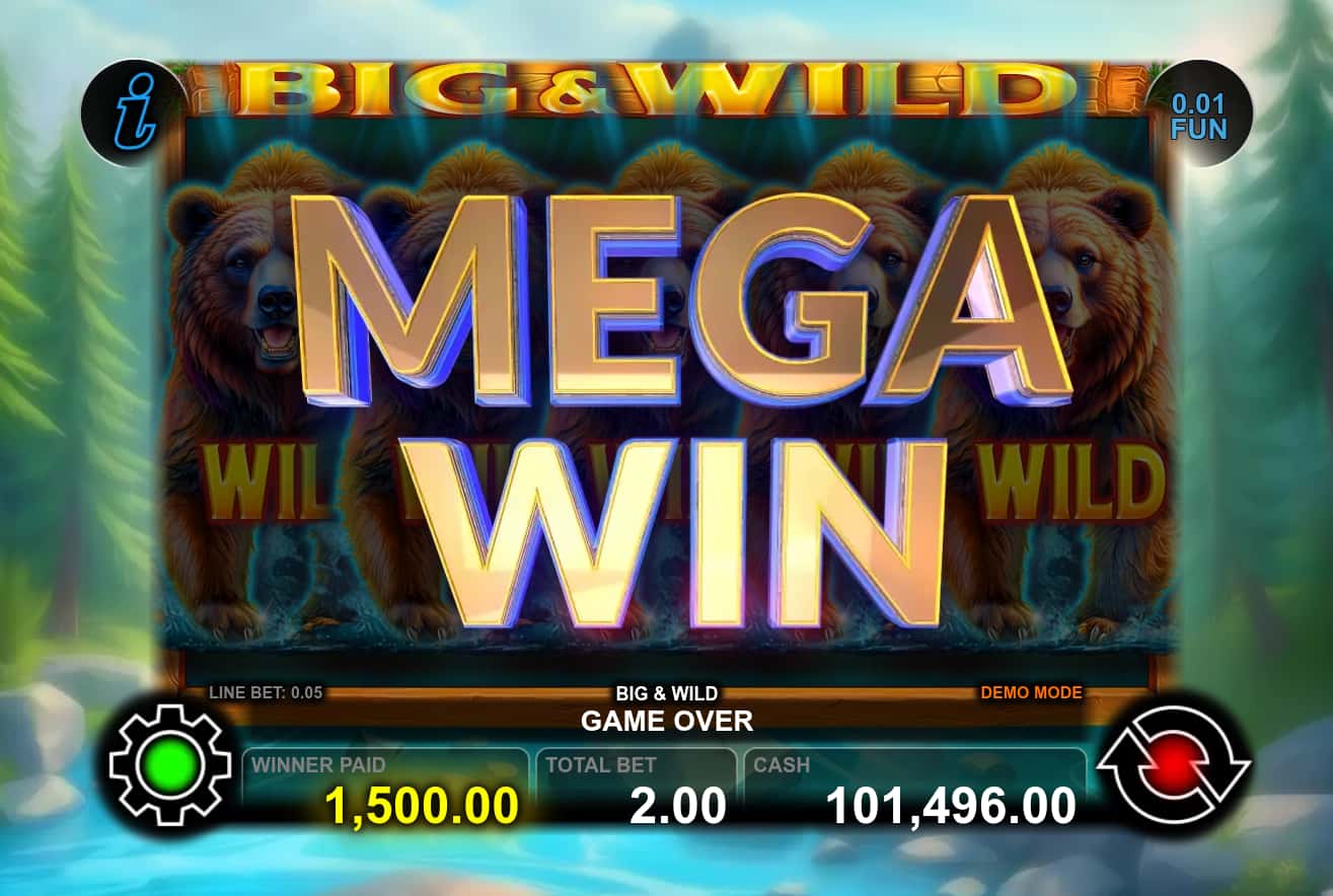 Mega Win Screen - Big & Wild slot game