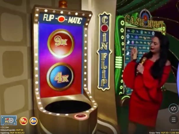 Coin Flip bonus game in Crazy Time