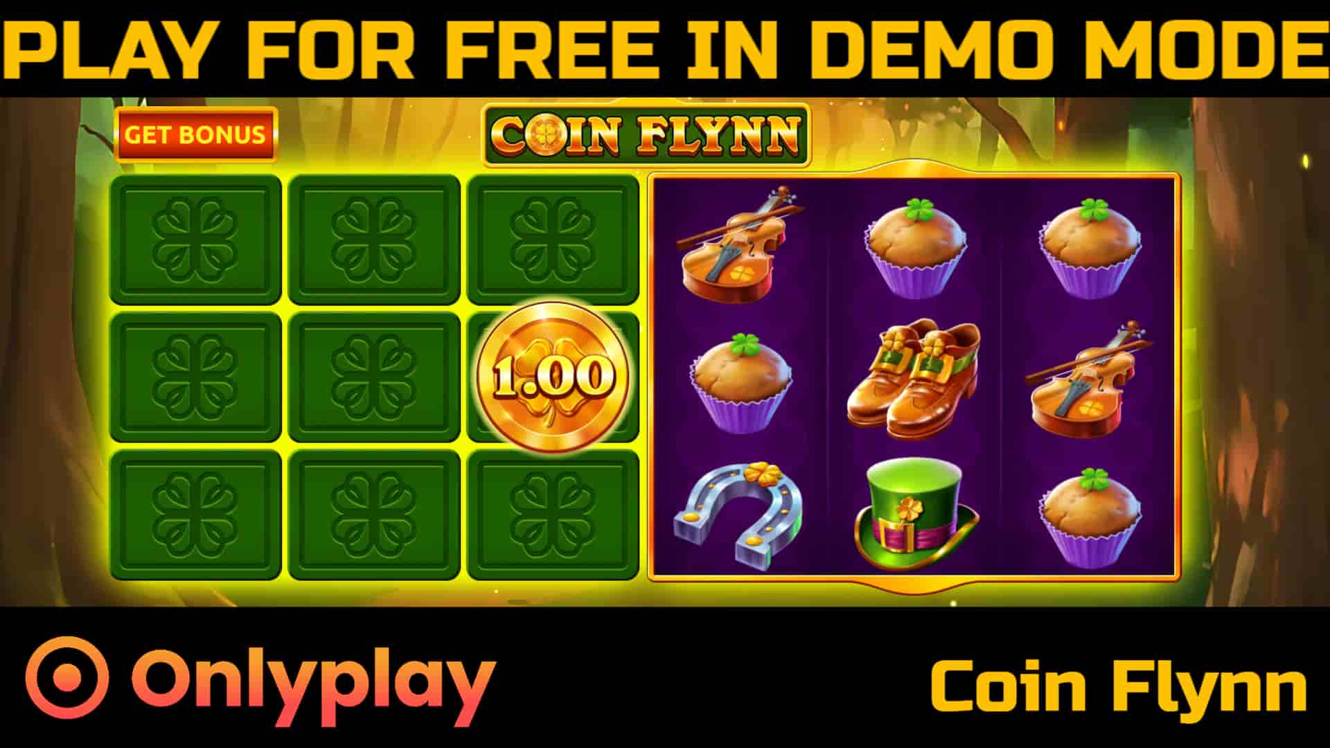 Coin Flynn slot game by Onlyplay. Play for free in demo mode.