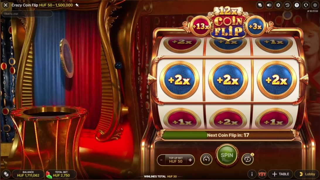 Crazy Coin Flip top up round