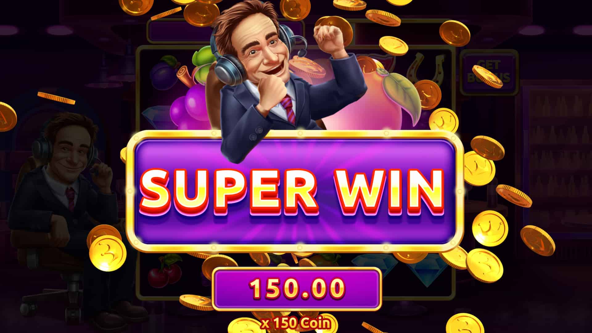 Super Win Screen - Crazy Streamer slot game