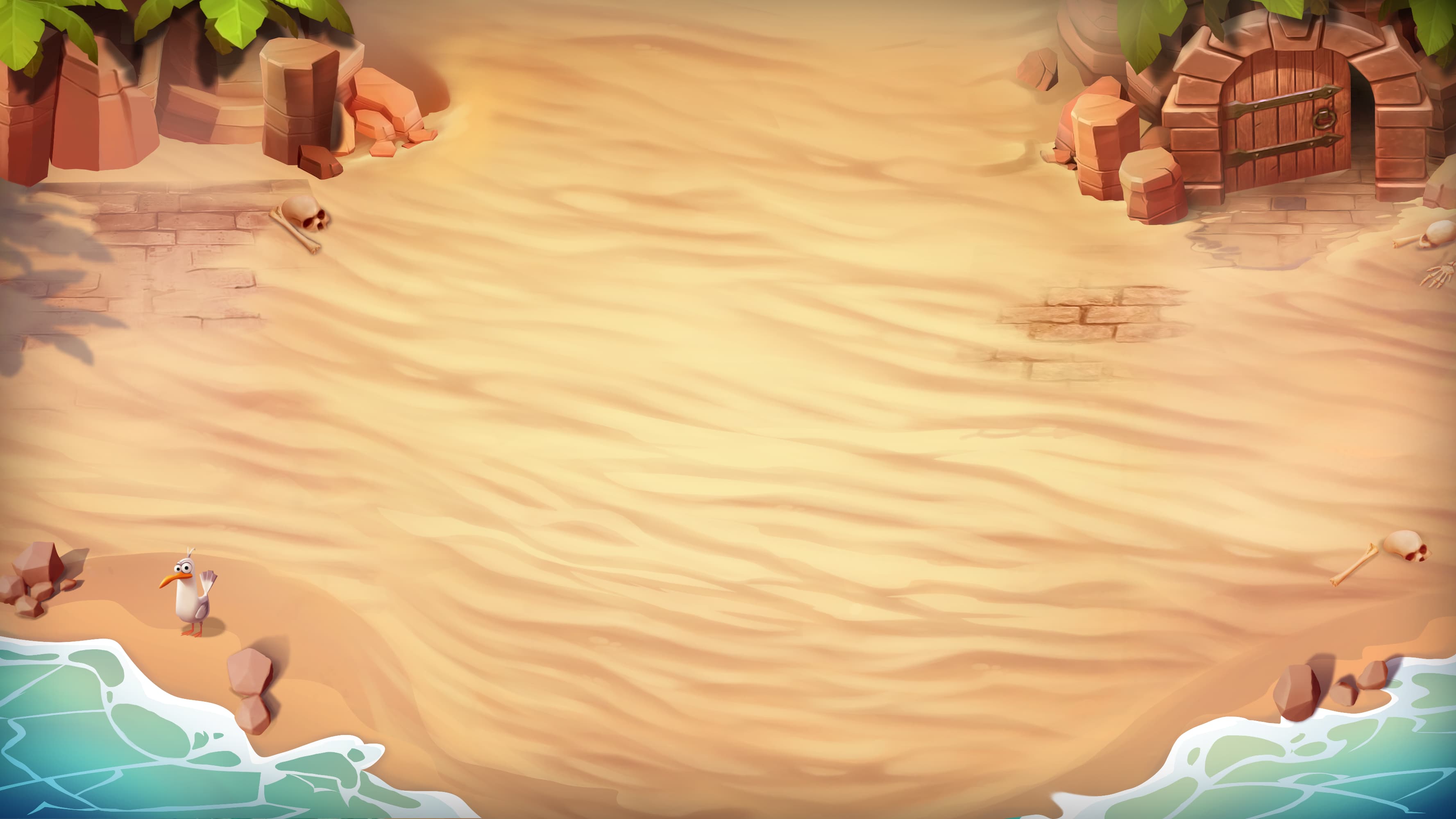 The beach - Cyclops Smash slot game.