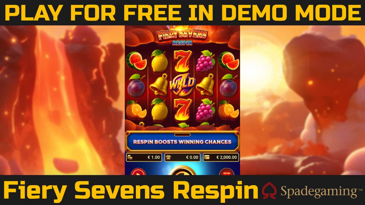 Fiery Sevens Respin slot game by Spadegaming. Play for free in demo mode.