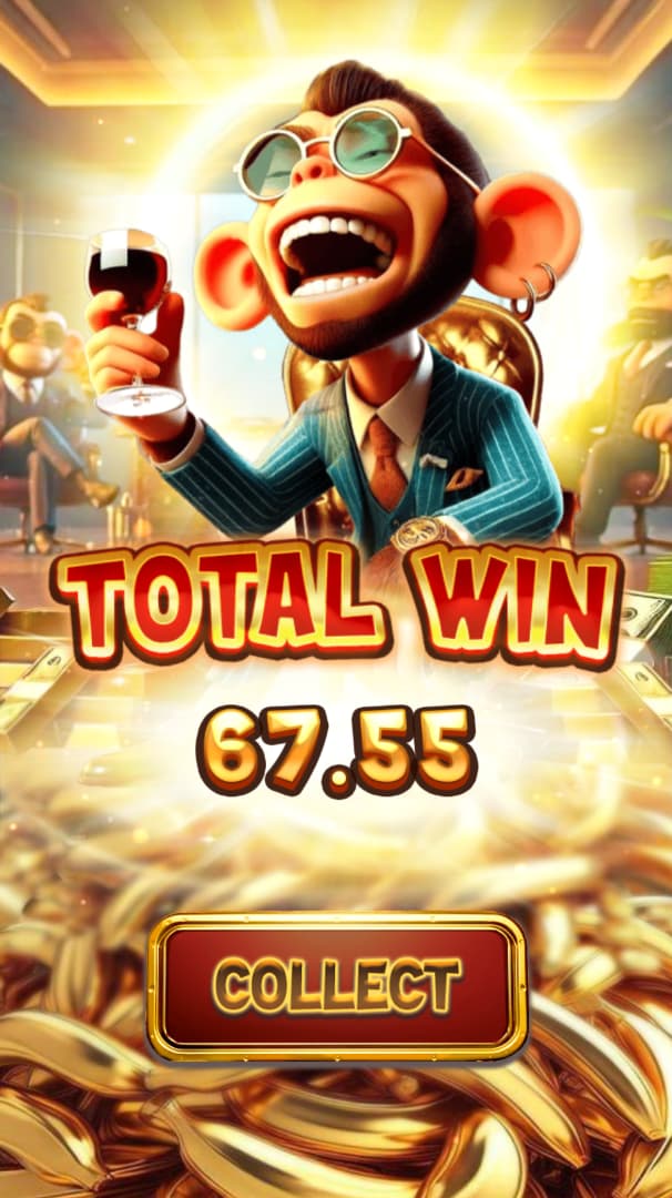 Bonus Game Win Screen - Going Bananas slot game