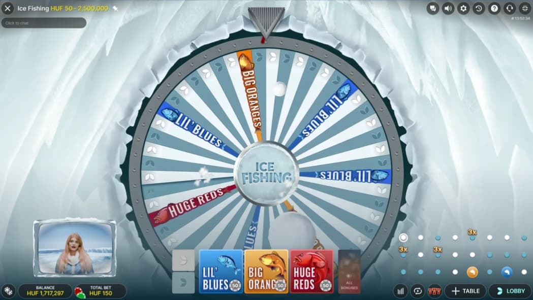 Ice Fishing money wheel