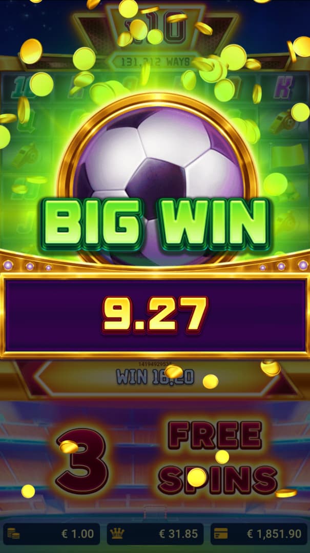 Big Win Screen - Kong The Striker slot game
