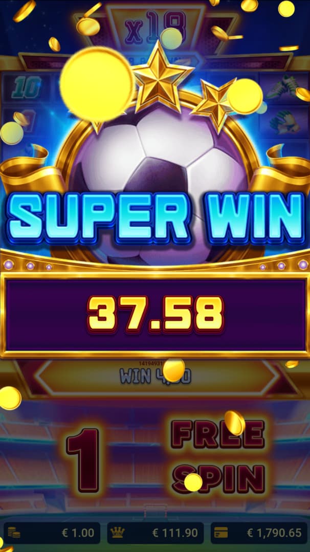 Super Win Screen - Kong The Striker slot game