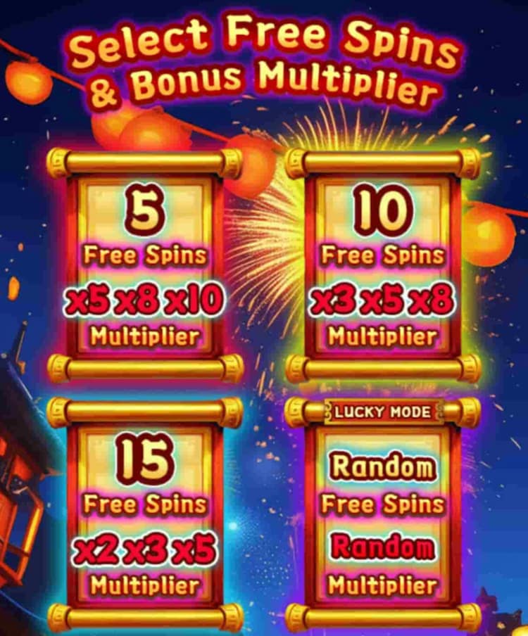 Free Spins options of the Lucky Horse slot game