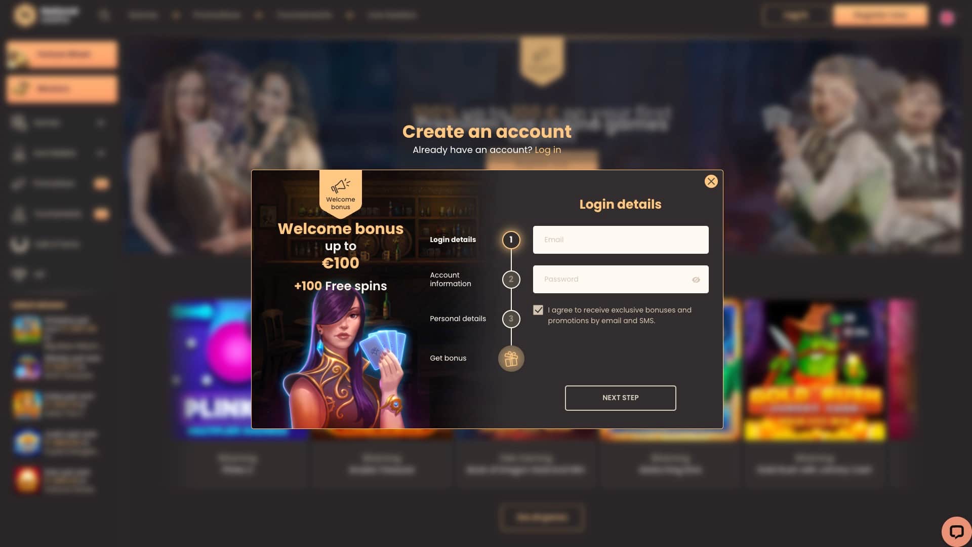 Provide a valid email address and password