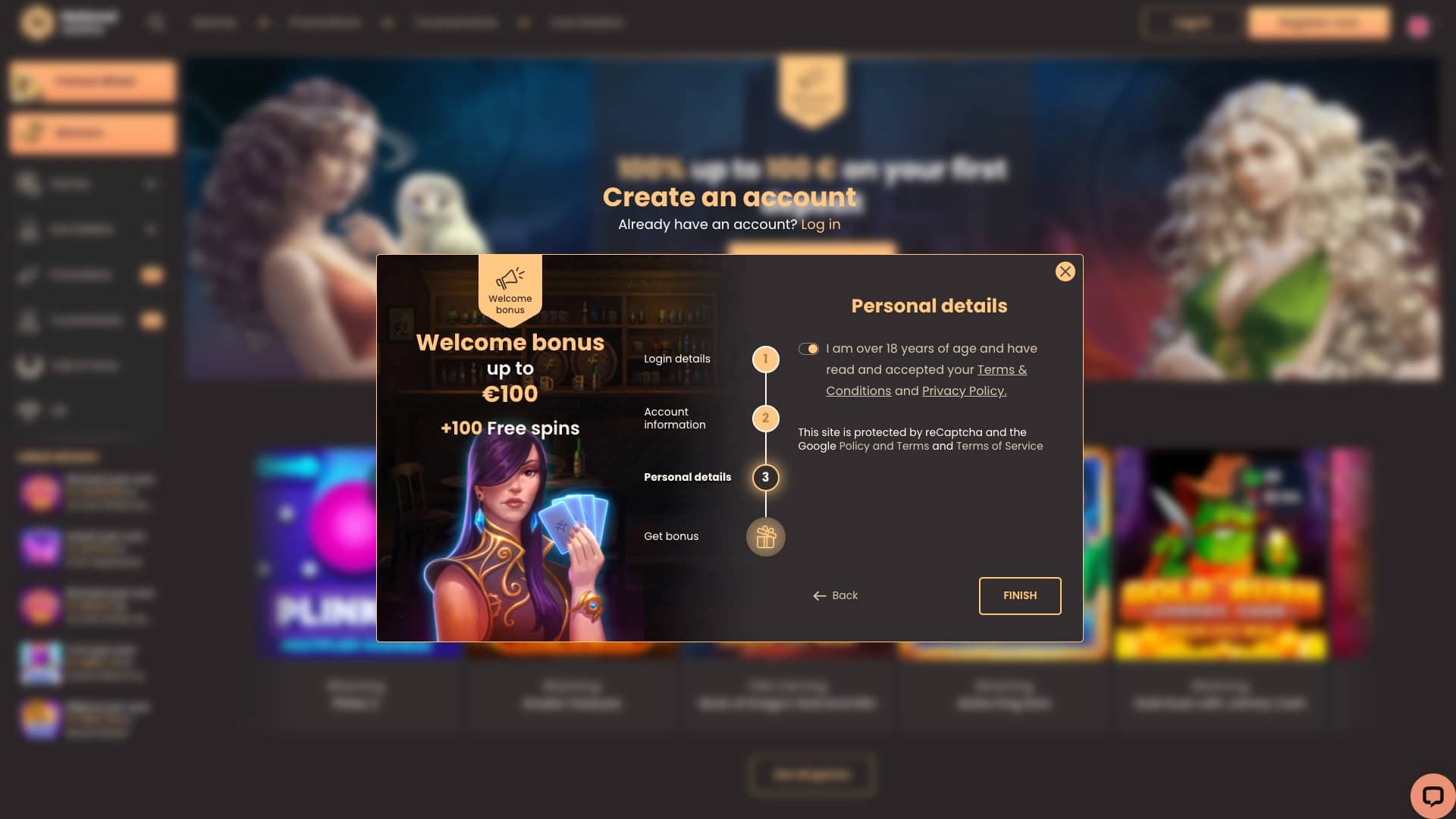 Accept the terms and conditions