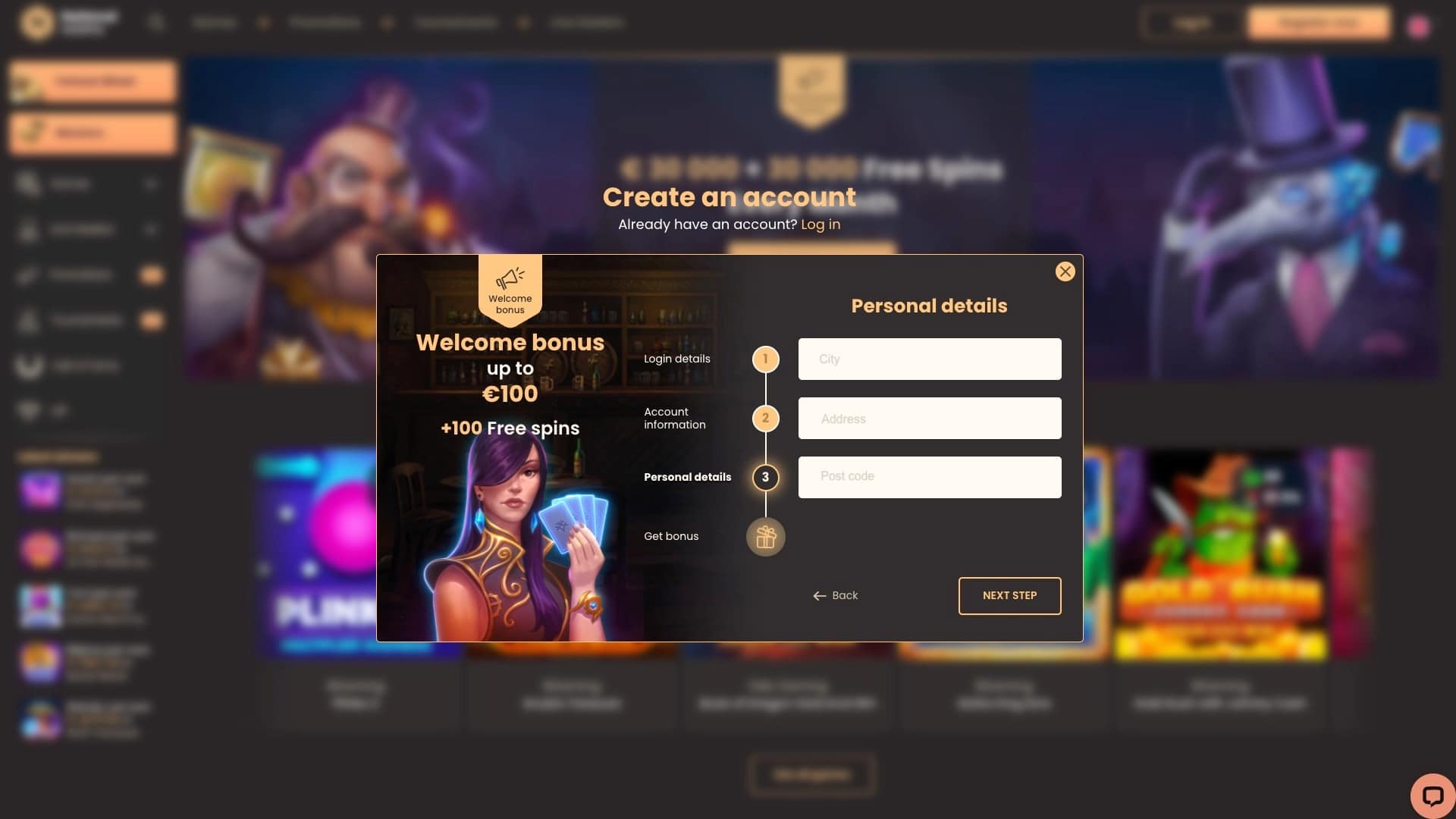 Provide address details