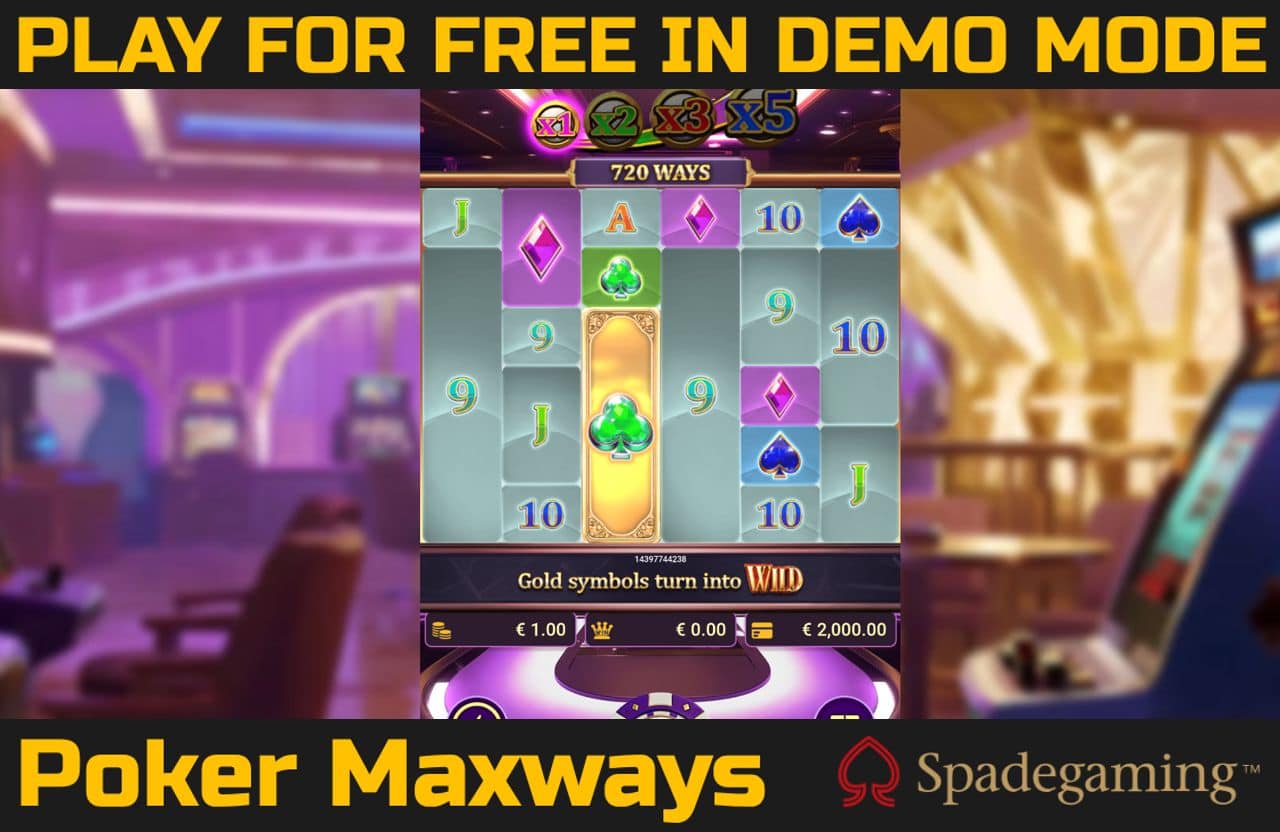 Poker Maxways slot game by Spadegaming. Play for free in demo mode.