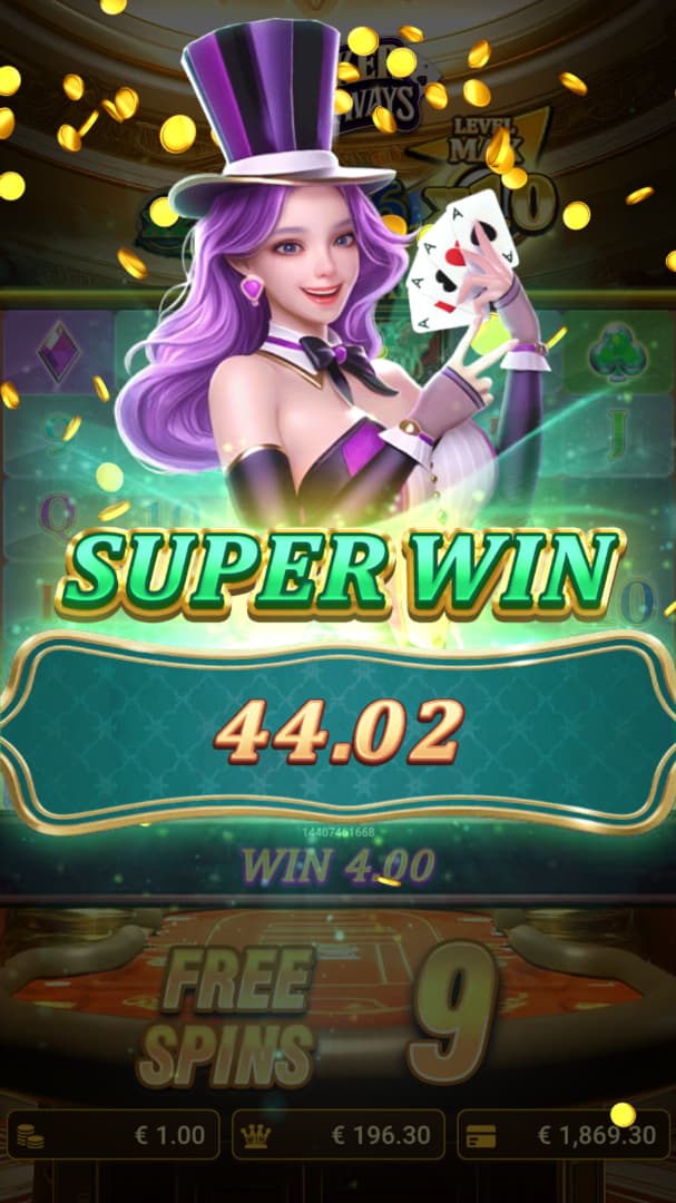 Super Win Screen - Poker Maxways slot game