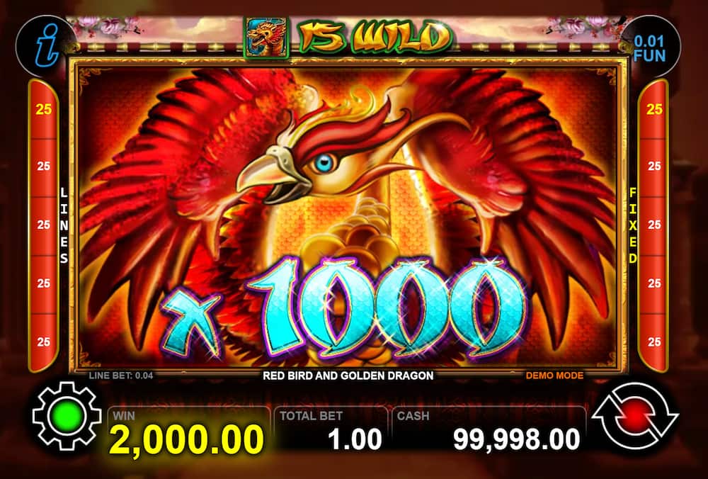 The Red Bird - Red Bird and Golden Dragon slot game