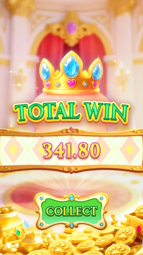 Bonus Game Win Screen - Royal Paws Maxways slot game