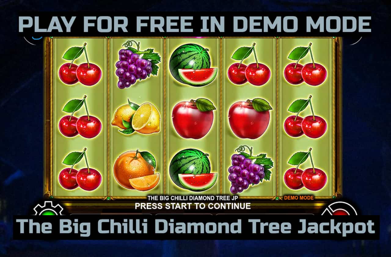 The Big Chilli Diamond Tree Jackpot slot game by CT Interactive. Play for free in demo mode.