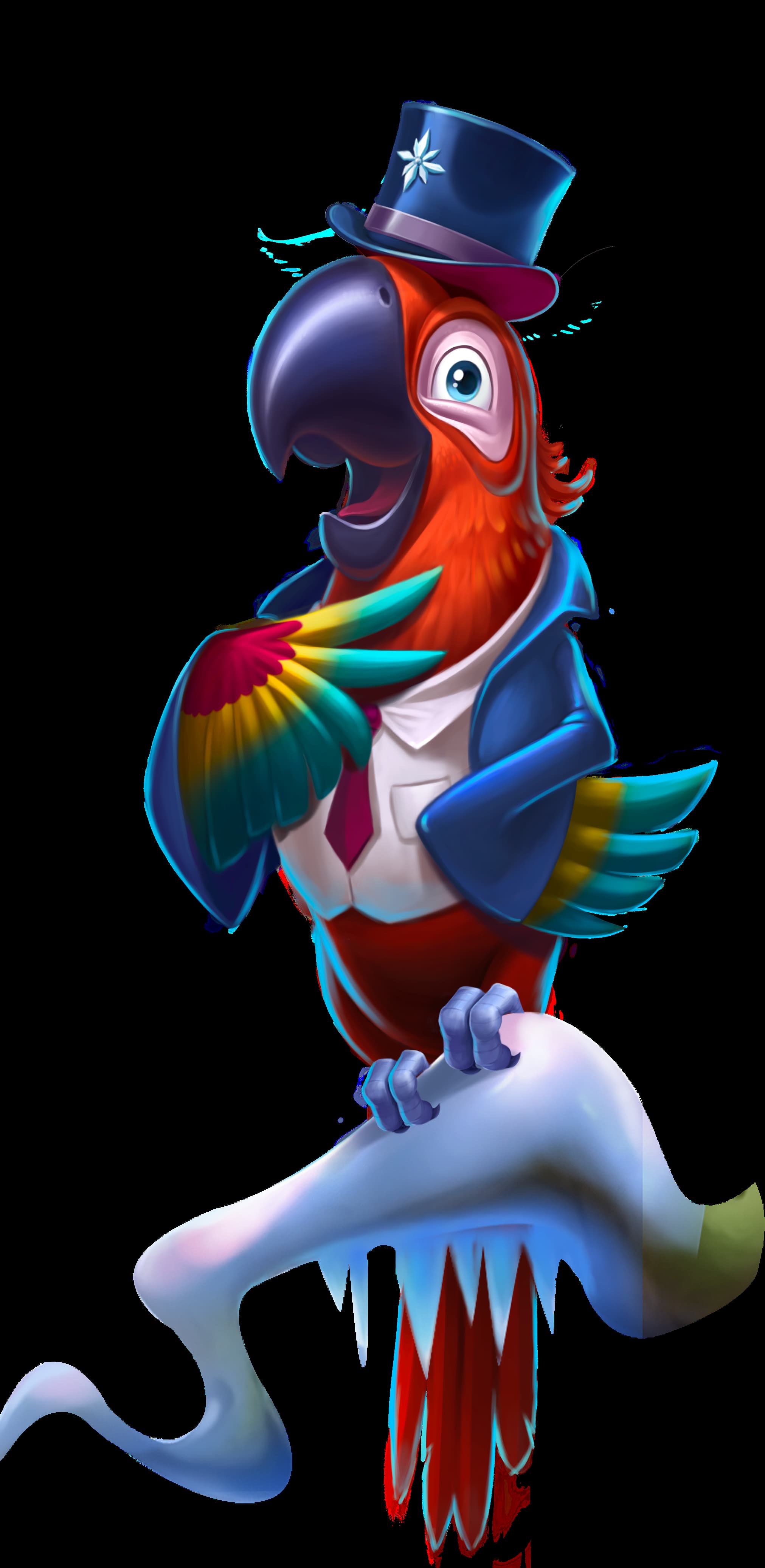 The game's mascot - Frozen Tropics slot game