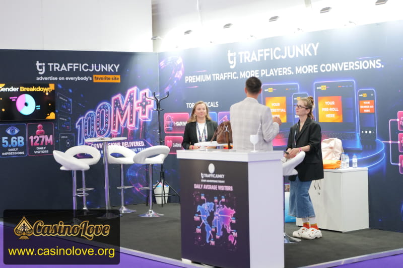 TrafficJunky Booth at SBC Summit 2026 Lisbon