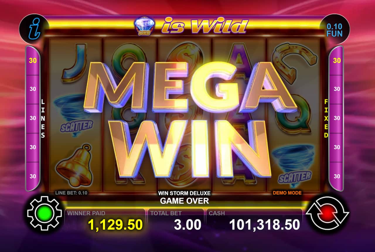 Mega Win Screen - Win Storm Deluxe slot game