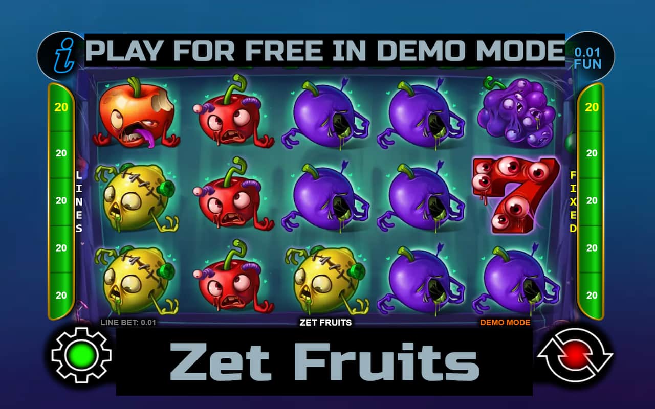 Zet Fruits slot game by CT Interactive. Play for free in demo mode.