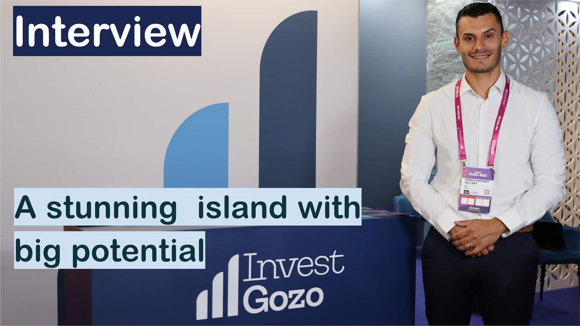 Invest Gozo video interview at SiGMA Euro-Med 2025 conference (Malta).