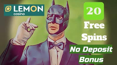 Lemon Casino 20 free spins no deposit bonus on the Book of Dead slot