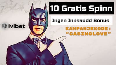 Ivibet Casino 10 Gratis Spinn ingen innskuddsbonus med kampanjekode