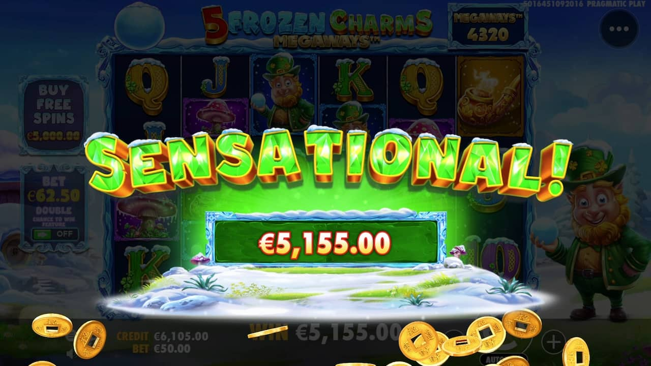 Sensational Win - 5 Frozen Charms Megaways slot game