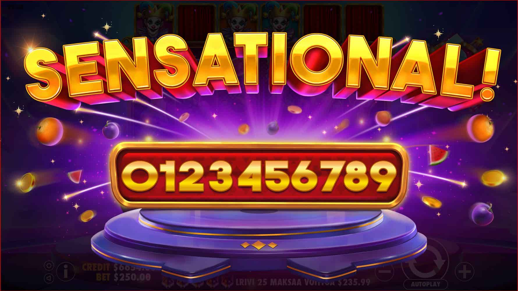 Sensational Win Screen - 6 Jokers slot game