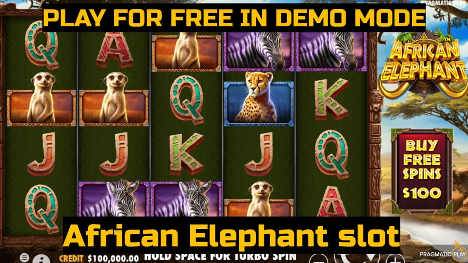 African Elephant slot game by Pragmatic Play. Play for free in demo mode.