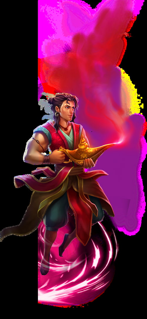 Aladdin, main character of the Aladdin and the Sorcerer slot game