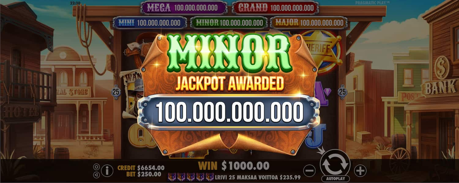 Minor Jackpot Win Screen - Badge Blitz slot game