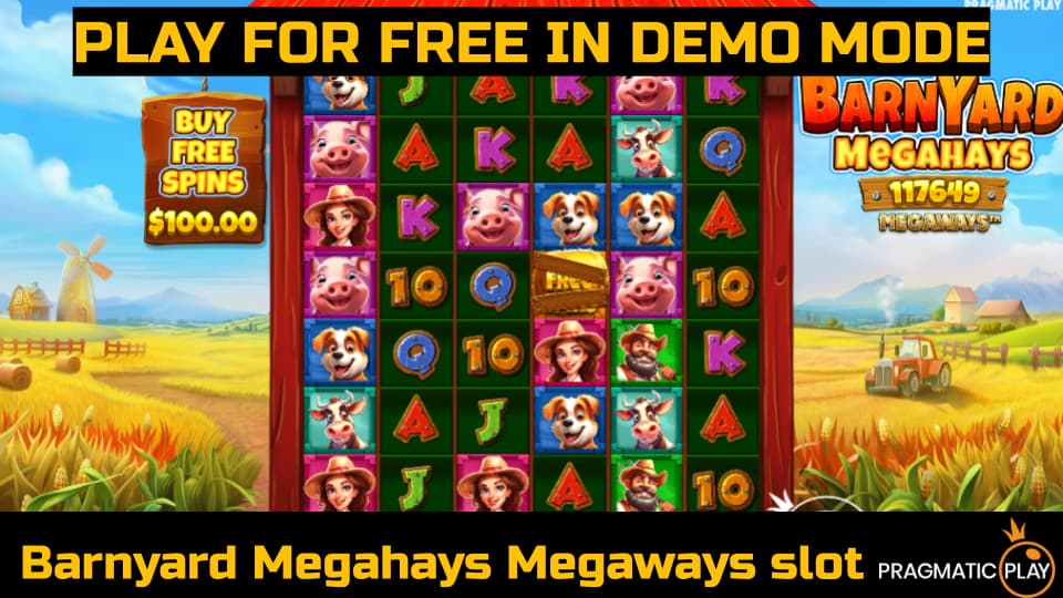 Barnyard Megahays Megaways slot game by Pragmatic Play. Play for free in demo mode.