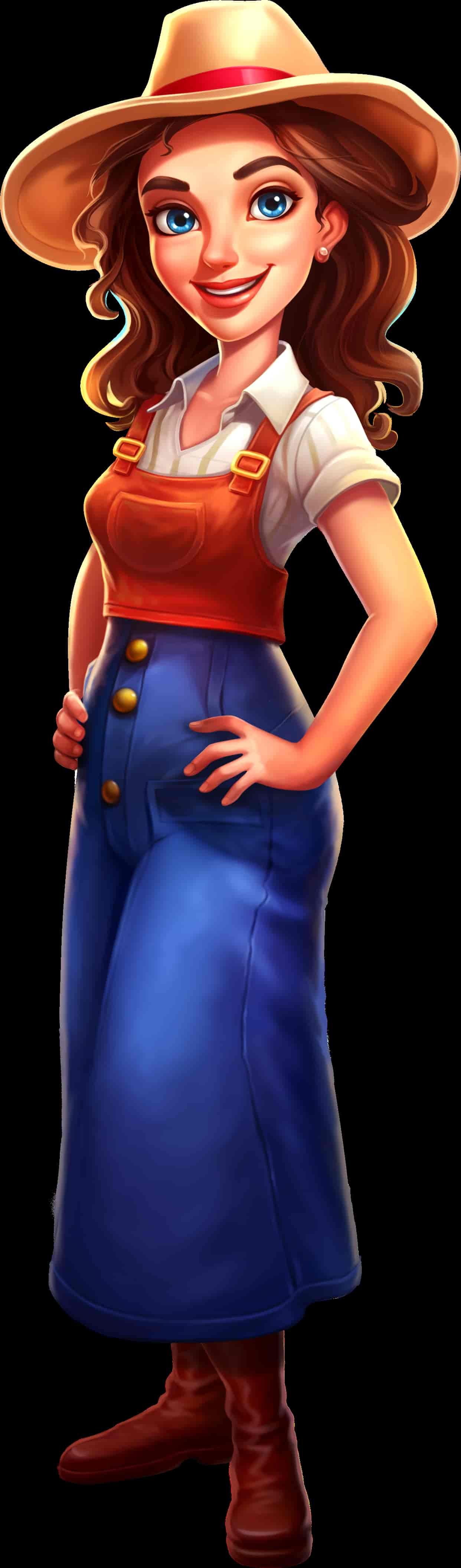 Farmer Girl, one of the main characters of the Barnyard Megahays Megaways slot game