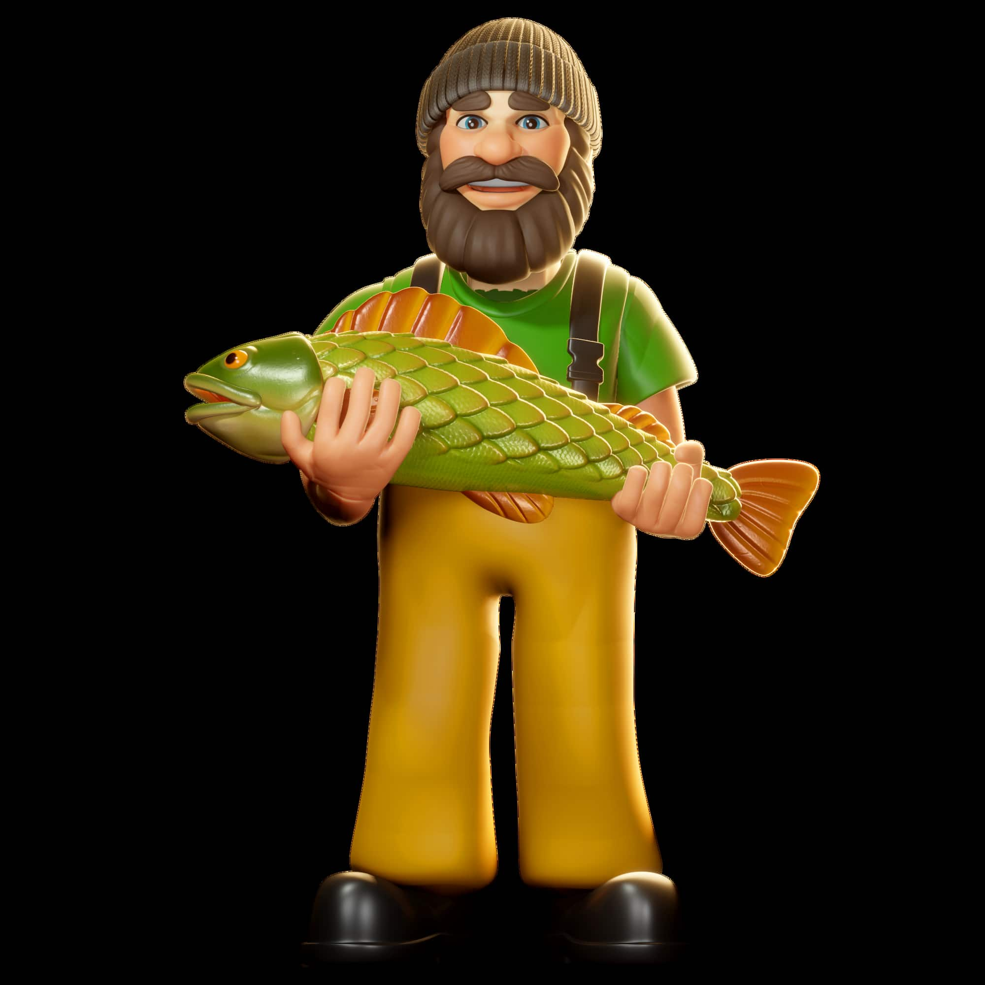 The Fisherman, main character of the Big Bass Bonanza - Reel Action slot game