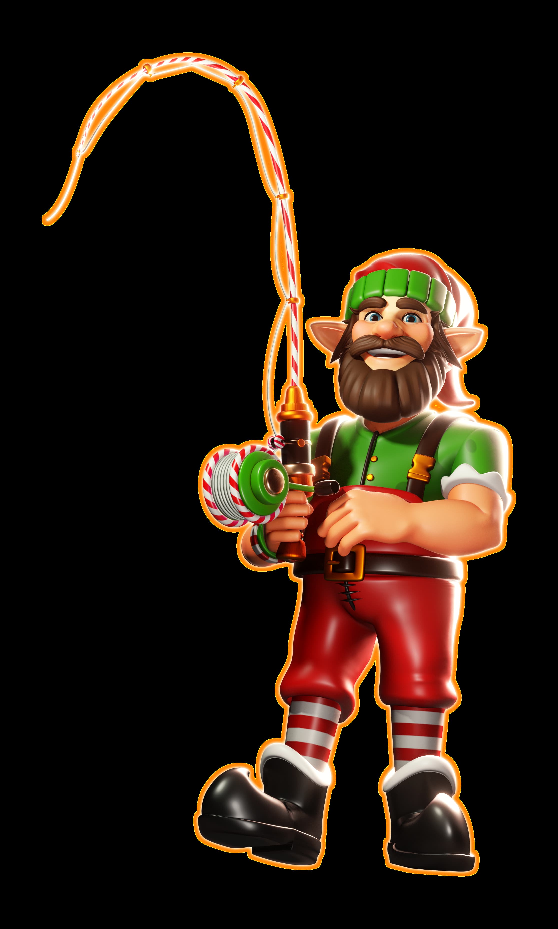 The Fisherman - the main character of the Big Bass Christmas Bash slot game.