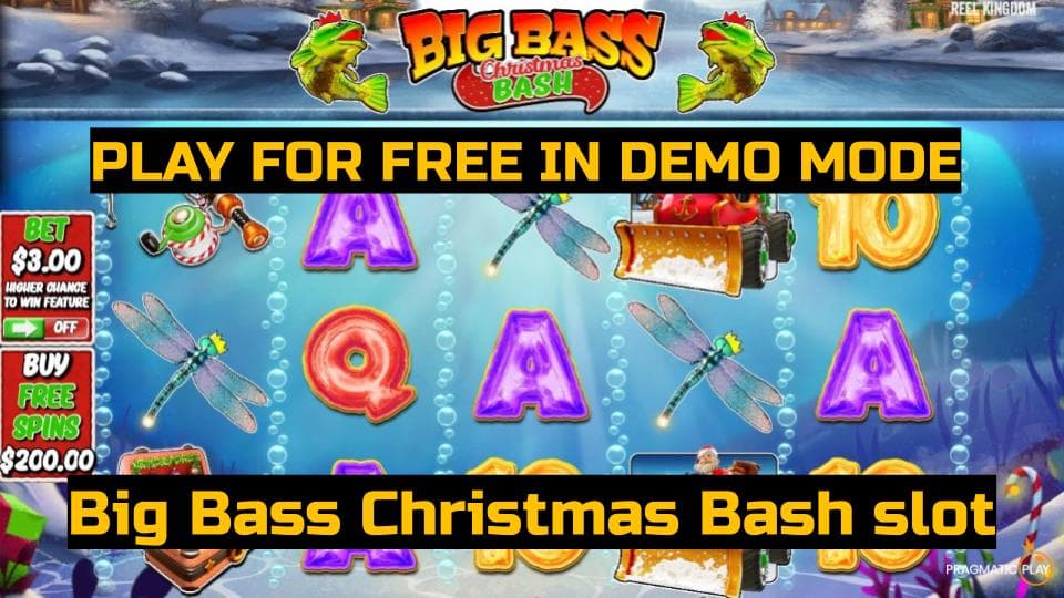 Big Bass Christmas Bash slot game by Pragmatic Play. Play for free in demo mode.